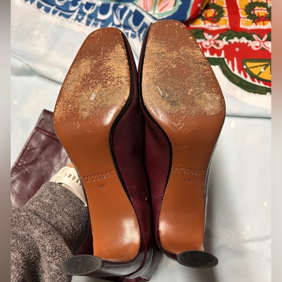 Derek Lam 10 Crosby wine colored square heel knee boots - Picture 3 of 9